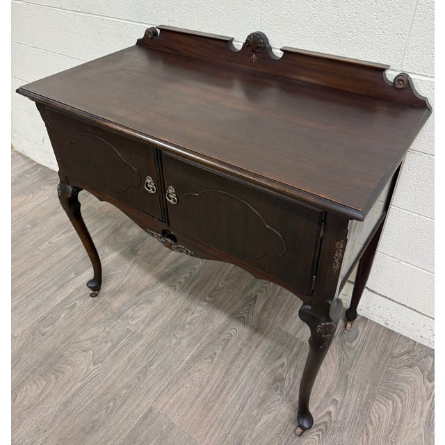 Vintage Georgian Revival Mahogany Tea Server Hostess Cabinet For Sale In Kansas City - Image 6 of 12