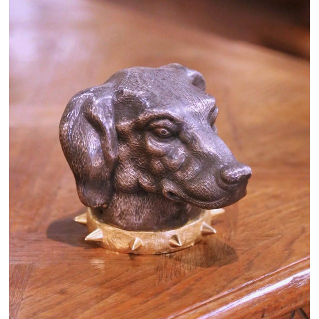French Mid-Century French Dog Head Vide-Poche in the Manner of Maison Charles For Sale - Image 3 of 9