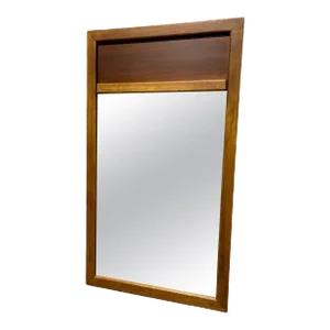 Walnut Mirror, Late 20th Century