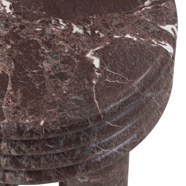 Boho Chic Delta in Red Lavento Indoor / Outdoor Side Table For Sale - Image 3 of 7