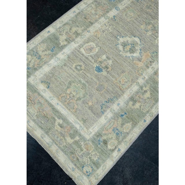 Turkish Turkish Oushak Runner Rug 2'10" x 14' #17813 For Sale - Image 3 of 8