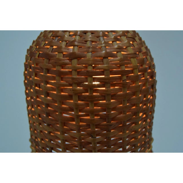 Mid-Century Wicker Pendant Lamp from Uluv, 1960s For Sale - Image 9 of 12
