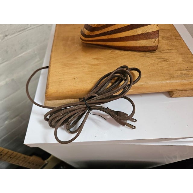 Mid-Century Modern Mid-Century Modern Twisted Spiral Lamp For Sale - Image 3 of 4
