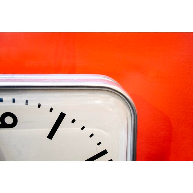 Gio Ponti Wall Clock with Aluminum Case from E. Boselli For Sale - Image 4 of 6