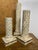 Bone Late 19th Century Mughal Set of 3 Graduated Tessellated Bone Candle Holders With Floral Detail For Sale - Image 7 of 7