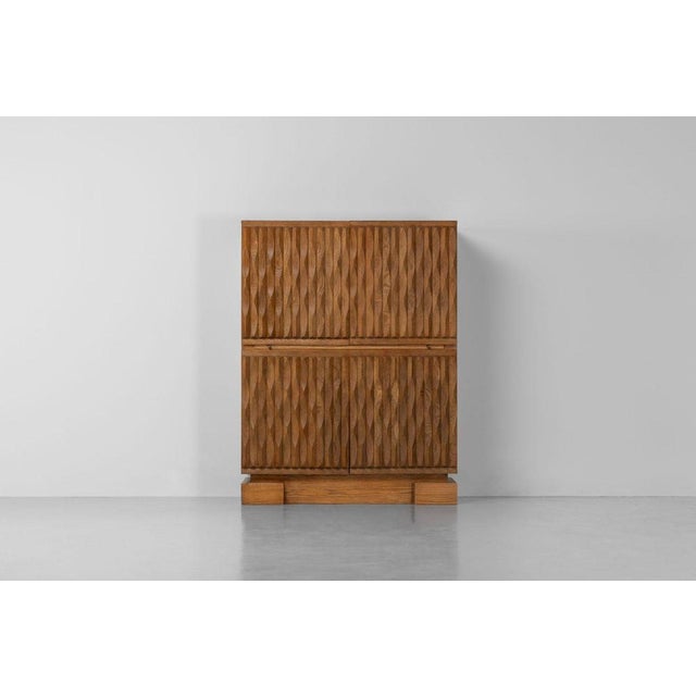 1970s Niagara Cabinet in Oak by Maison Aurora, Belgium, 1975 For Sale - Image 5 of 17