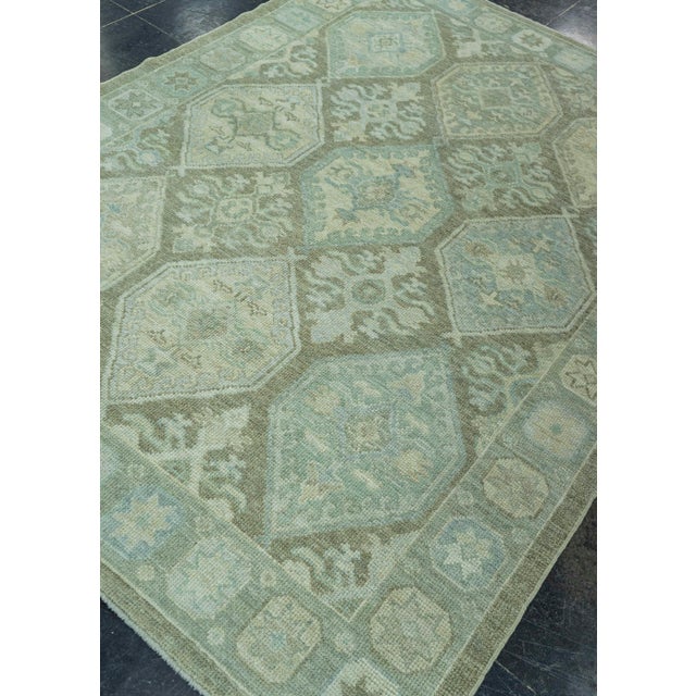 Black Turkish Oushak Rug 5'4" x 7'5" #19255 For Sale - Image 8 of 8