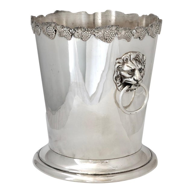 Georgian Revival Silver Plate Lion Wine Cooler by Carrington, c.1900 For Sale
