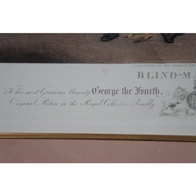 Antique Colored Print Engraving Blind Mans Buff Bluff Game Wilkie Raimbach For Sale - Image 6 of 13