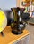 Vintage Liberty Craftworks Black Amethyst Glass Lily Pad Pitcher Garrett Vilicich Signed For Sale - Image 10 of 14