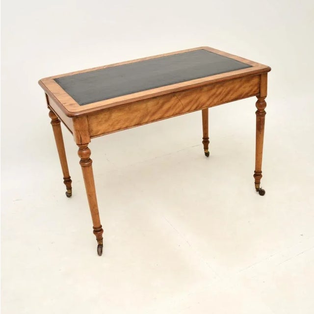 Victorian Satinwood Writing Desk, 1840s For Sale - Image 4 of 10