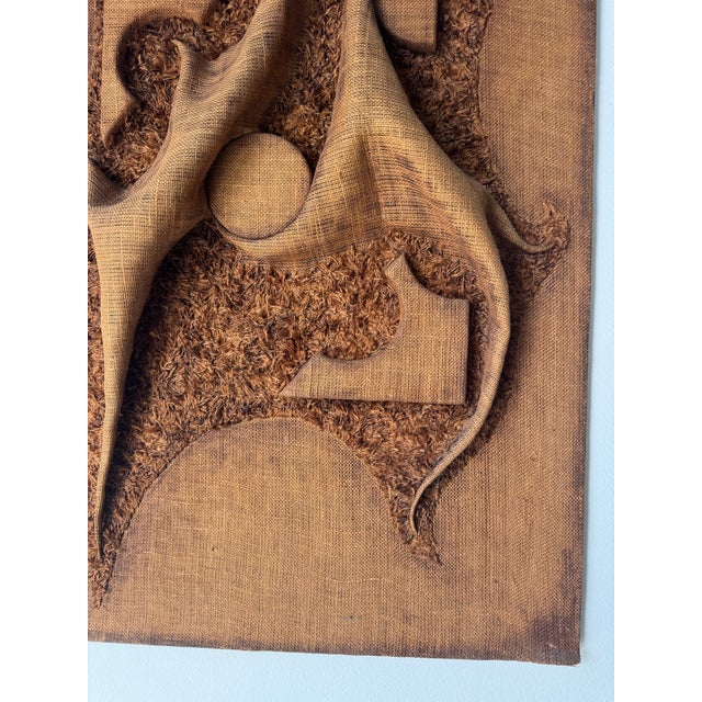 1970’s Vintage Organic Textured Sculptural Wall Art by Roger M. For Sale - Image 10 of 12