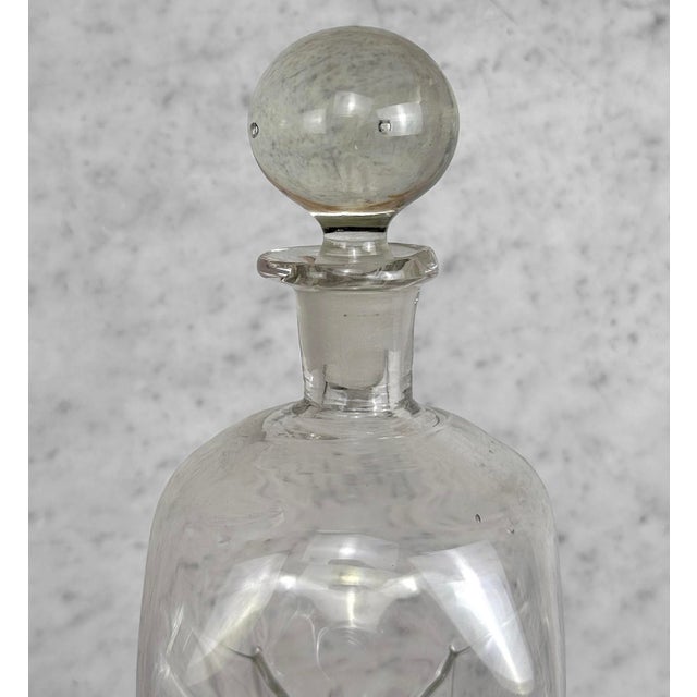 Mid 20th Century Mid-Century Danish Ribbed Glass Liquor Wine Decanter by Jacob Bang For Sale - Image 5 of 6