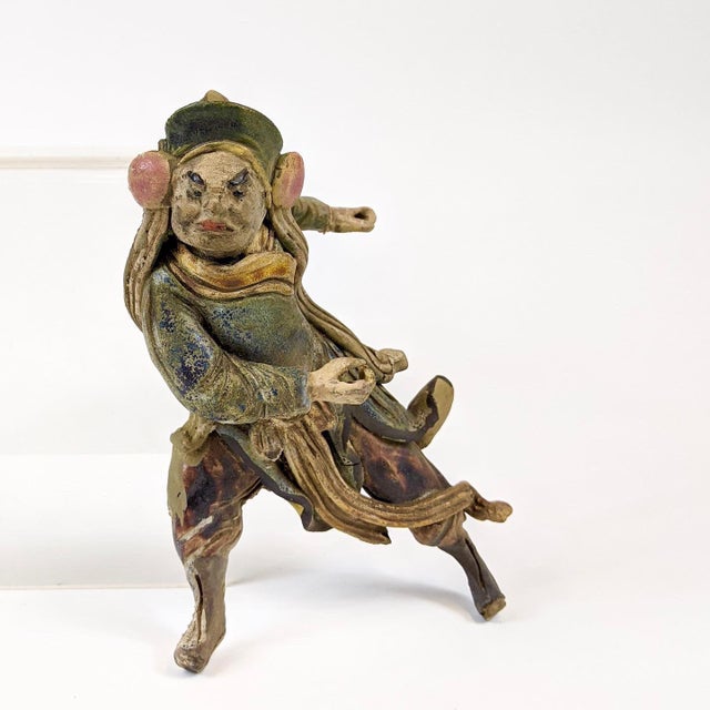 Late 20th Century Ceramic Warrior Rooftile For Sale - Image 4 of 4