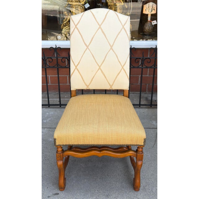 French Alfonso Marina Ebanista Louis XIII Style Gallatin Dining Chair For Sale - Image 3 of 7