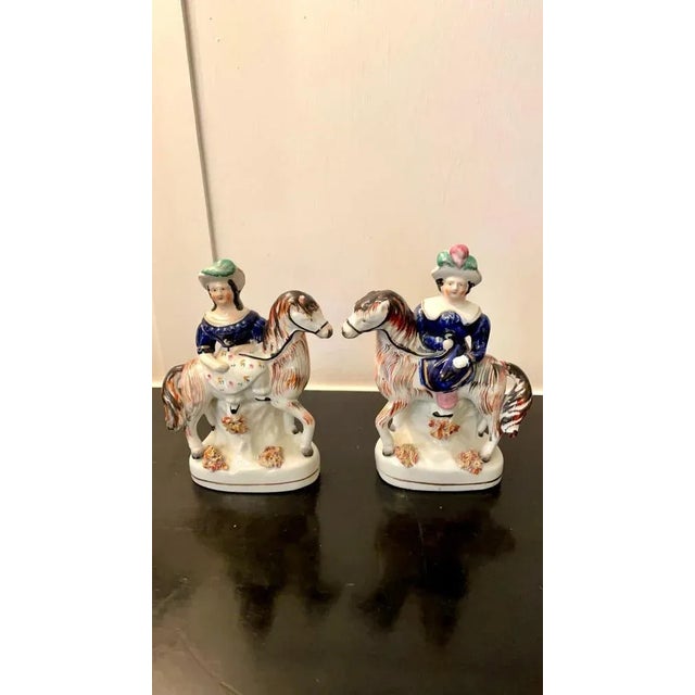 Antique Victorian Staffordshire Figures, Set of 2 For Sale - Image 10 of 11