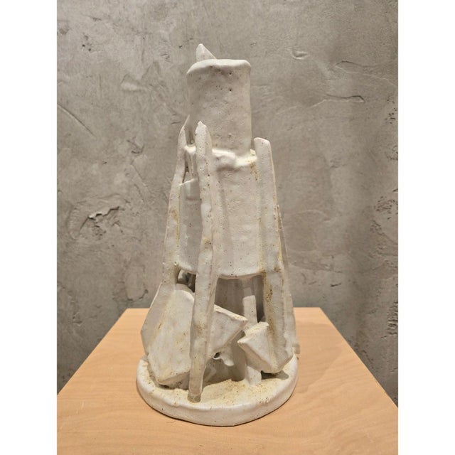 'Tatline' Contemporary Architectural Ceramic Sculpture Vase / Lamp by Diane Grant For Sale - Image 10 of 10