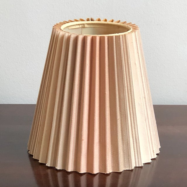 1960s Blended Stripe Knife Pleated Lamp Shade For Sale - Image 10 of 12