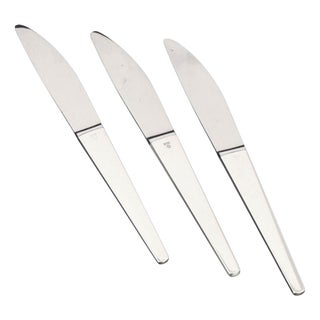 Caravel Dinner Knives by Henning Koppel for Georg Jensen, 1940s, Set of 3 For Sale