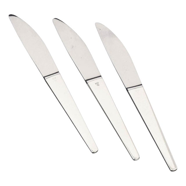 Caravel Dinner Knives by Henning Koppel for Georg Jensen, 1940s, Set of 3 For Sale