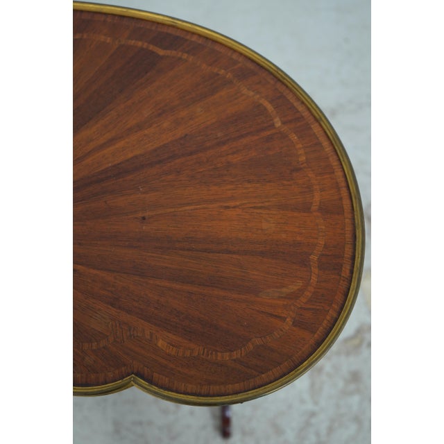 Brown Antique 19th Century French Kidney Tiered Occasional Table For Sale - Image 8 of 13