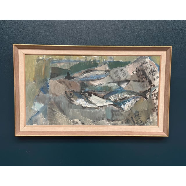 Kenny Wenkel, Fish Supper, 1960, Oil on Canvas For Sale - Image 6 of 17