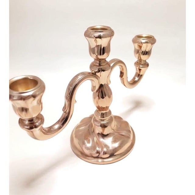 Antique Rococo Silver-Plated Candleholder, 1900s For Sale - Image 6 of 7