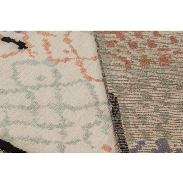 Beige Rug & Kilim’s Modern Moroccan-Inspired Rug in Ivory, Rust, and Mint Abstract Pattern For Sale - Image 8 of 8