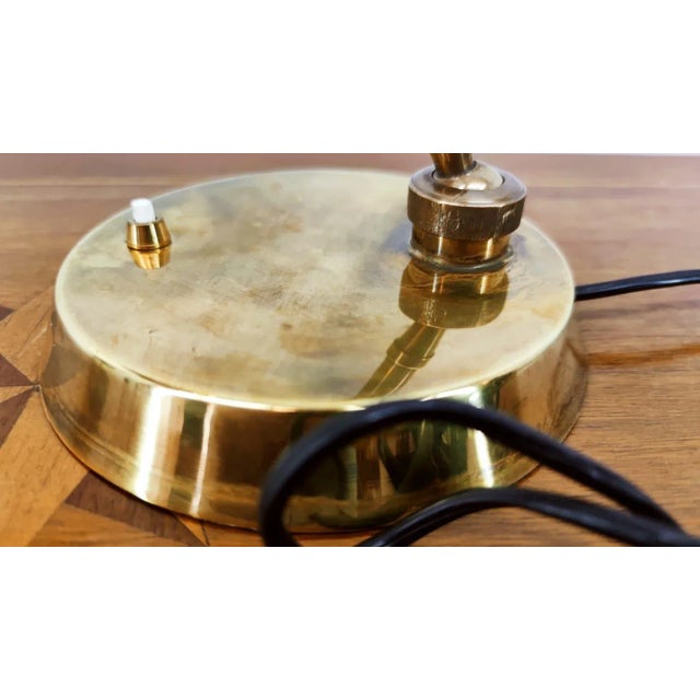 Brass Desk Lamp with Button Switch For Sale - Image 17 of 18