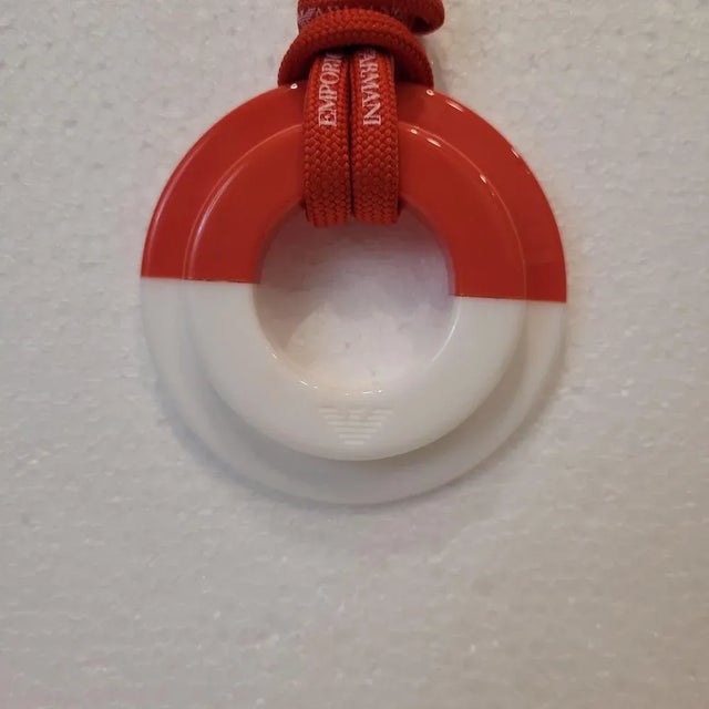 White and Red Necklace from Emporio Armani, Italy For Sale - Image 6 of 18
