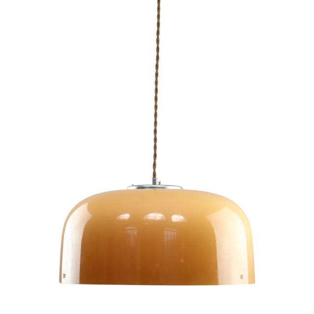 Space Age Brown Pendant Lamp from Guzzini, 1960s For Sale