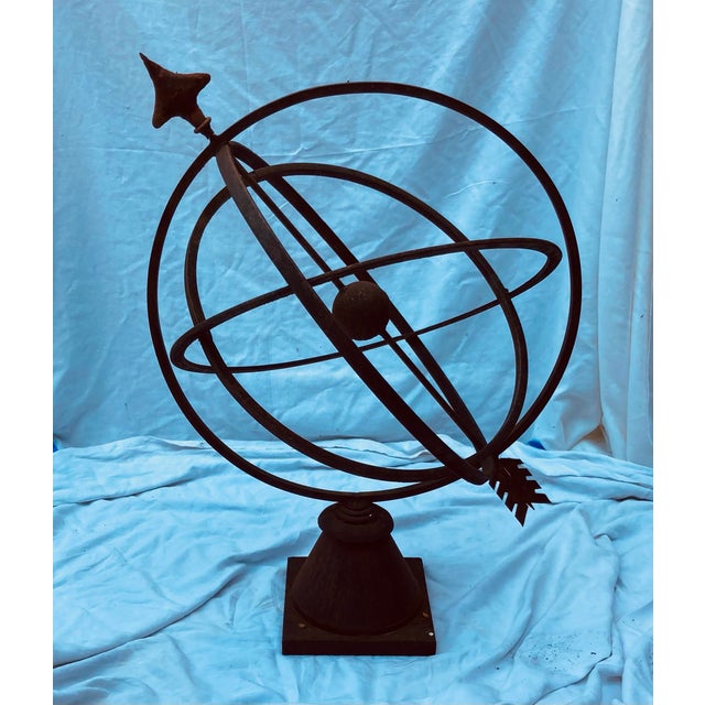 1990s Vintage Rusted Iron Armillary Late 20th Century For Sale - Image 5 of 10
