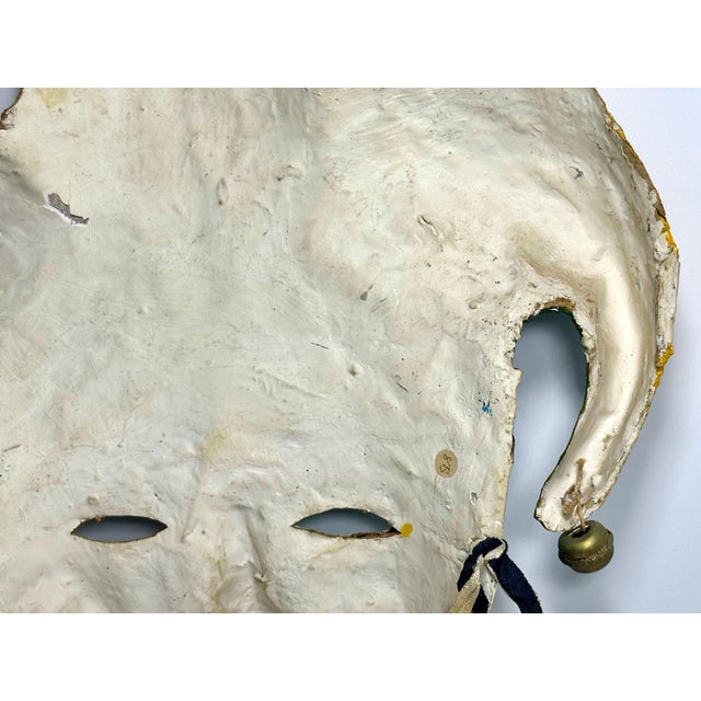 Mexican Papier Mache Payaso Jester Mask signed Orozco c. 1950s For Sale - Image 10 of 10