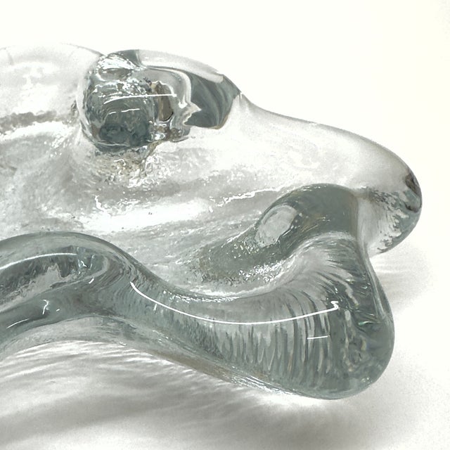 Art Crystal Amoeba Bowl by Wayne Husted for Blenko For Sale - Image 9 of 9