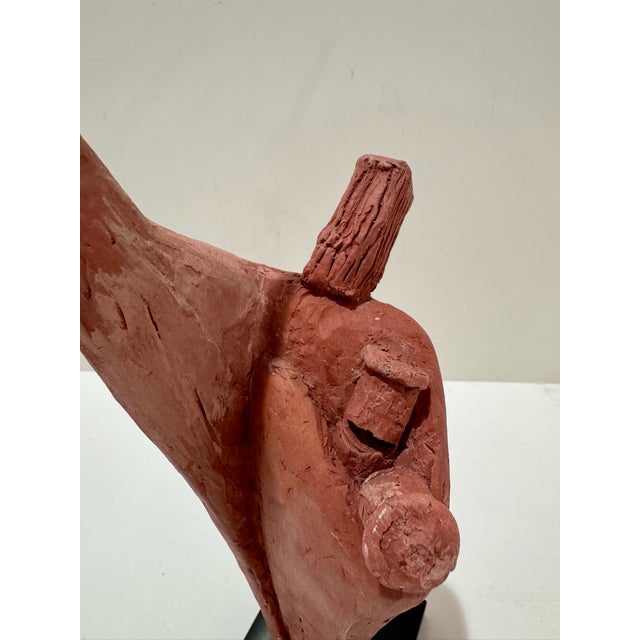 1960s Larry Mohr Terracotta Modern Abstract Figurative Sculpture Signed From Artist Estate For Sale In Atlanta - Image 6 of 9
