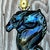 Black Vintage Blue Glazed Double Horse Head Lamp For Sale - Image 8 of 13