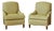 Custom Upholstered English Roll Arm Armchairs - Pair For Sale