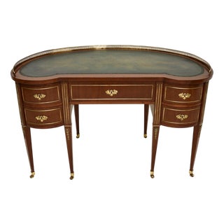 Antique Empire Austrian Leather Top Desk, 1830s For Sale
