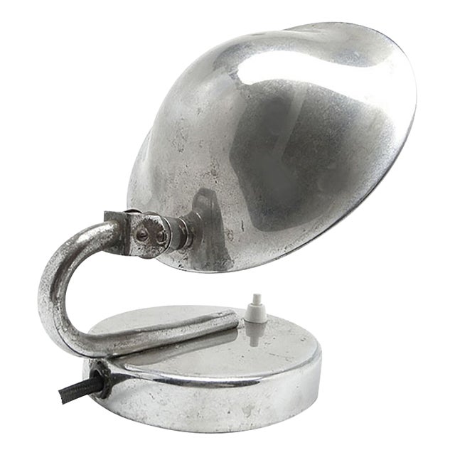 Chrome-Plated Metal Table Lamp by J. Hurka for Napako, Czechoslovakia, 1950s For Sale