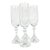 Modern Hollywood Champagne Flutes- Set of Four For Sale