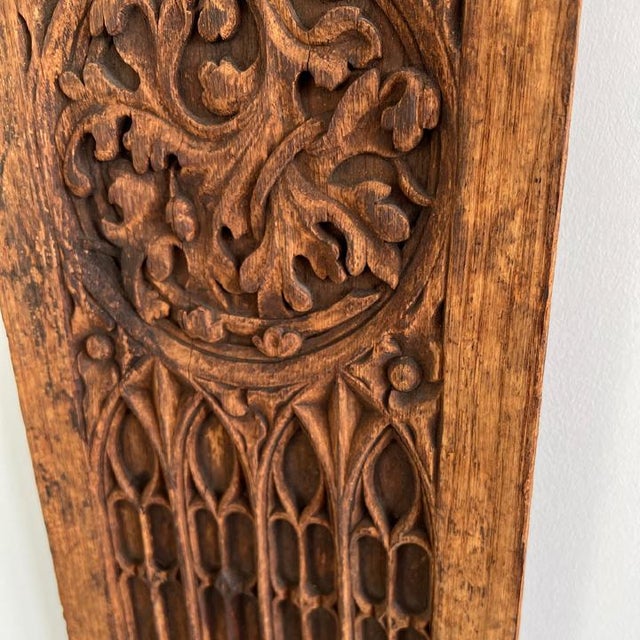 18th Century Jacobean Carved Oak Panel For Sale - Image 4 of 5