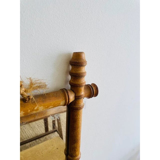 Wall Mirror in Wooden Frame For Sale - Image 4 of 7