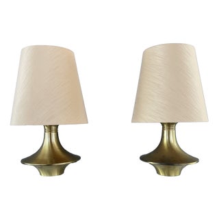 Modernist Brass Lamps, 1970s, Set of 2 For Sale