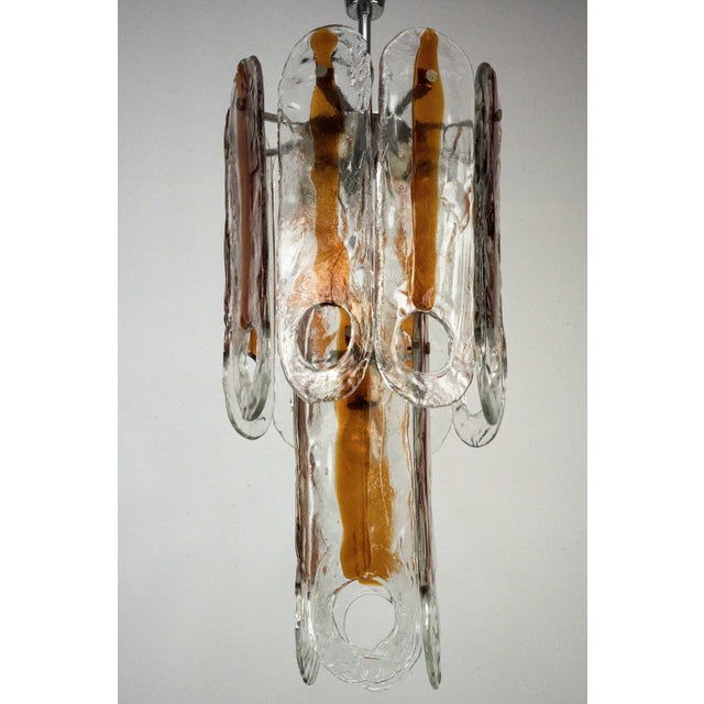 Vintage Italian Murano Glass Occhio Chandelier from Mazzega, Italy, 1970s For Sale - Image 17 of 18