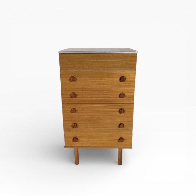 Mid-Century Modern Teak Chest of Drawers with Lift-Up Mirror, 1960s For Sale - Image 4 of 7