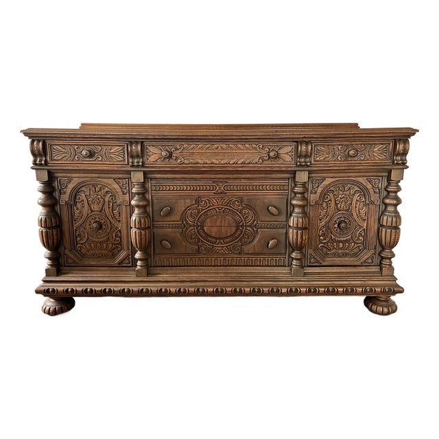 Antique 19th Century French Renaissance Sideboard, Buffet, Credenza, Changing Table, Dresser For Sale