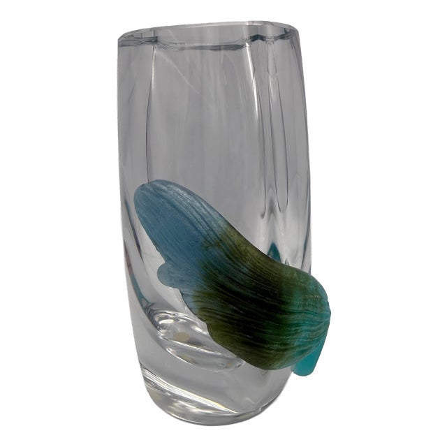 French Crystal Vase from Massive Daum, 1970s For Sale