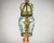 Single-light Pendant Lantern is made of bronze, polished to a mirror shine, covered with gilding. France, 1920's. An...