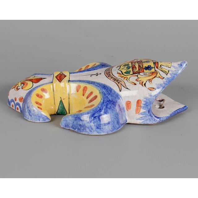 19th Century French Faience Fleur De Lis Wall Pocket For Sale - Image 12 of 13