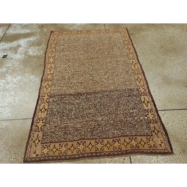 Brown Galerie Shabab Collection Mid-20th Century Turkish Konya Rug For Sale - Image 8 of 9